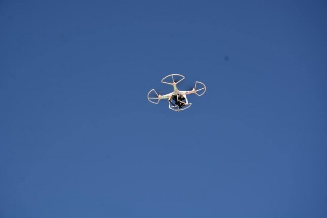 Drone flying over CreekFest Houston