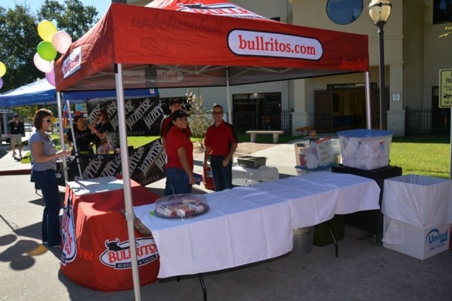 Bullritos.com food vendor booth at CreekFest Houston