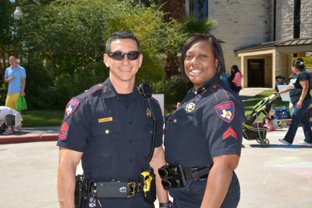 Two Harris County constable officers at CreekFest Houston