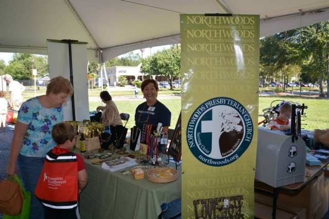 Northwoods Presbyterian Church booth at CreekFest Houston