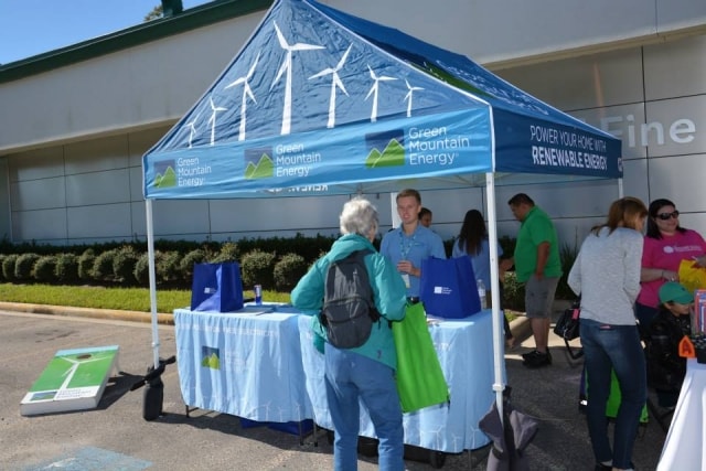 Green Mountain Energy renewable energy booth at CreekFest Houston