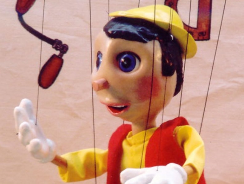 Pinocchio marionette puppet close-up