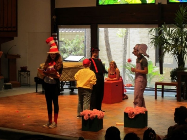 Summer children's show performance on stage
